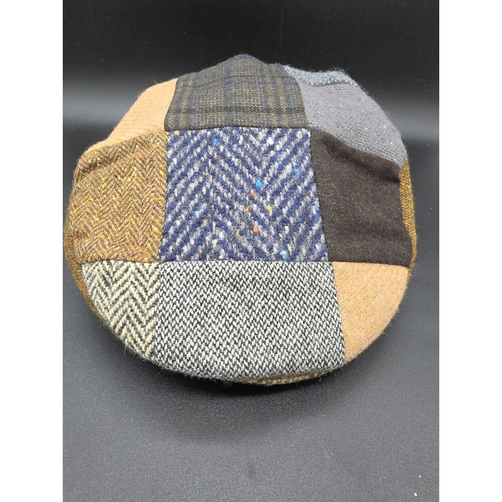 Hanna Hats of Donegal Men’s Patchwork Tweed Vintage Flat Cap Size M 100% Wool...